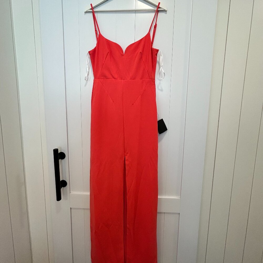 Lulus Coral Maxi Dress Size S Spaghetti Strap V-Neck Formal Gown